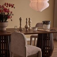 Bow Dining Table Dark Walnut