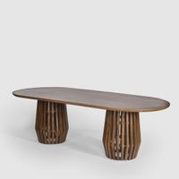 Bow Dining Table Dark Walnut
