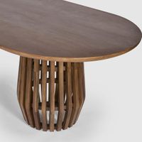 Bow Dining Table Dark Walnut