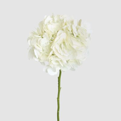 Soft Touch Hydrangea Flower Stem 75cm Cream
