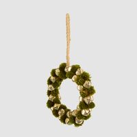 Grenier Pompom Mini Hanging Wreath