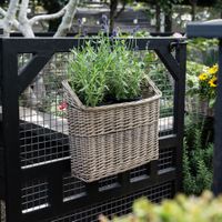 RECTANGULAR HANGING BASKET S/2