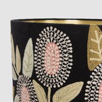 Velvet Drum Shade - Banksia - Black Multi Large