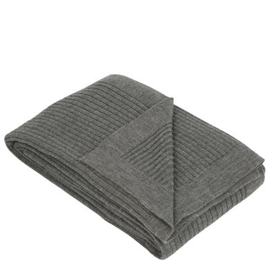 Corby Wool Throw Grey 130x230cm