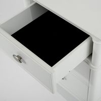 Dakota Bed Side Table 3 Drawer White