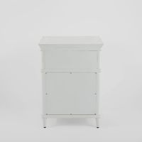 Dakota Bed Side Table 3 Drawer White