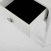 Dakota Bed Side Table 1 Drawer White