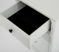 Dakota Bed Side Table 1 Drawer White