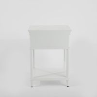 Dakota Bed Side Table 1 Drawer White