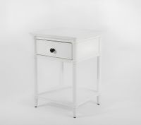 Dakota Bed Side Table 1 Drawer White
