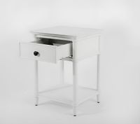 Dakota Bed Side Table 1 Drawer White