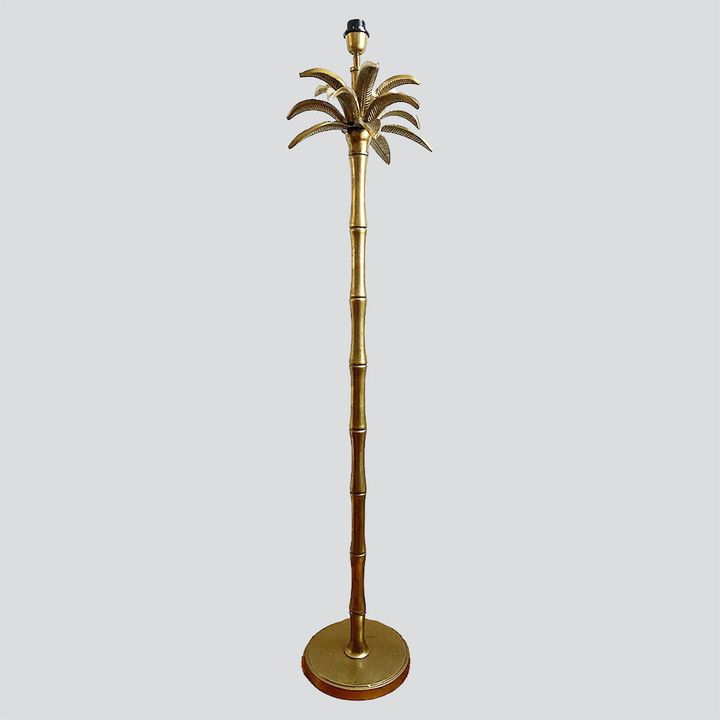 Palm Tree Floor Lamp Base only Antique Gold