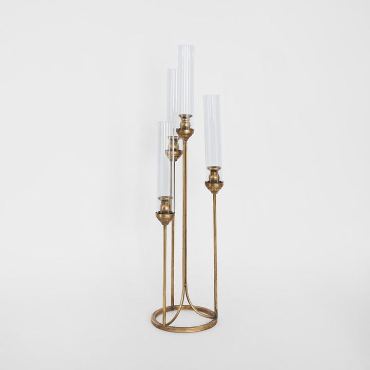 Isabella Golden Candle Stand 106cm