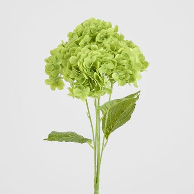 Real Touch Hydrangea 5 Head Bunch Green
