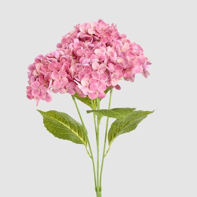 Real Touch Hydrangea 5 Head Bunch Pink