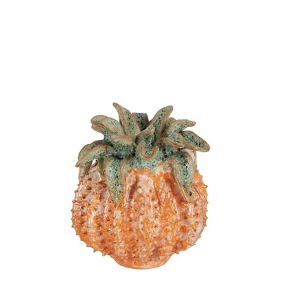 Pineapple Ceramic Sculpture Small Green Orange