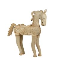 Wood Horse on Stand Large