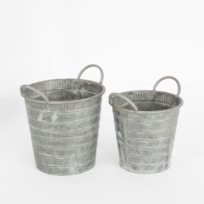 Parterre Zinc Buckets Set of 2