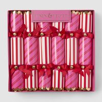 Carnival Stripe Crackers Red & Pink &ndash; Box of 6