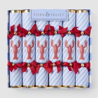 Lobster Stripe Crackers &ndash; Box of 6