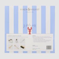 Lobster Stripe Crackers &ndash; Box of 6