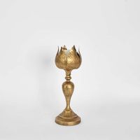 Pod Golden Candle Stand Small
