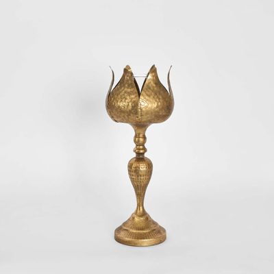 Pod Golden Candle Stand Large