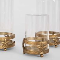 Golden Star Candle Stands Set of 3