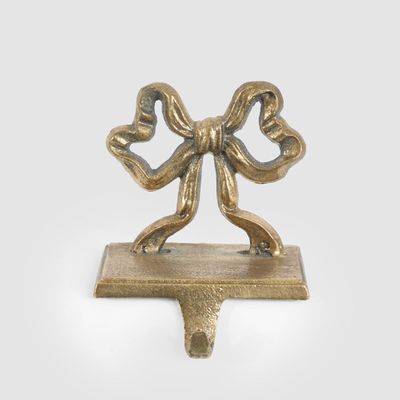 Golden Bow Stocking Hook