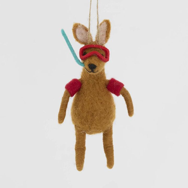 Scuba Kangaroo Hanging Tree Decoration