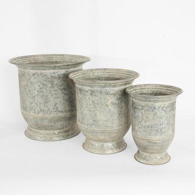 Nimes Zinc Planters Set of 3