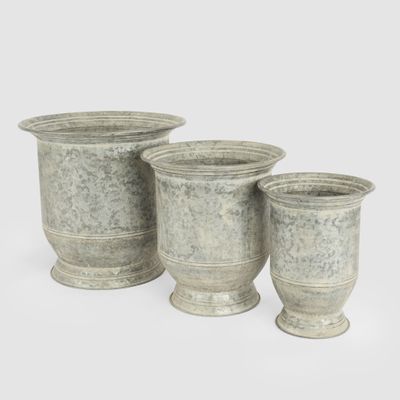 Nimes Zinc Planters Set of 3