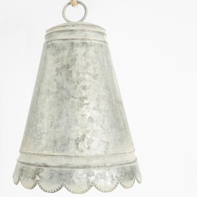 Anvers Scalloped Zinc Bell Large