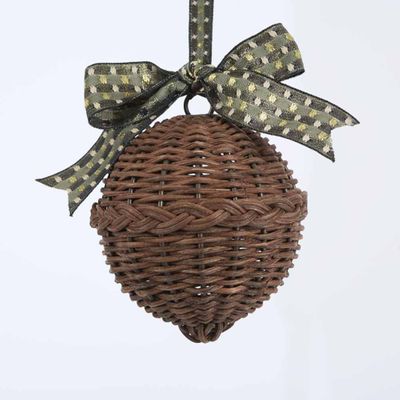 Rattan Bauble Large Chocolate Brown