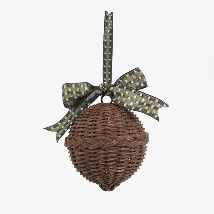 Rattan Bauble Large Chocolate Brown