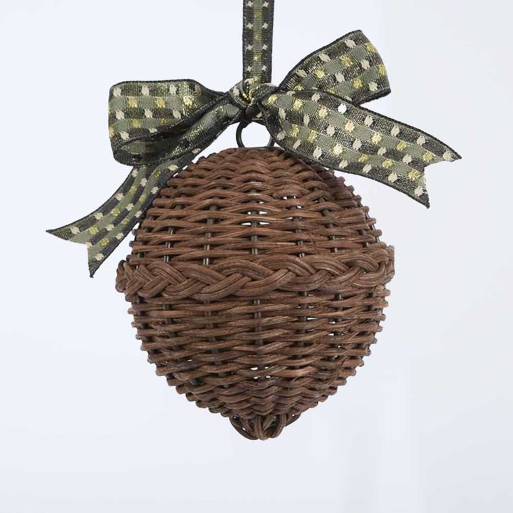 Rattan Bauble Large Chocolate Brown