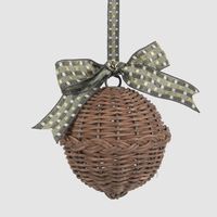 Rattan Bauble Large Chocolate Brown