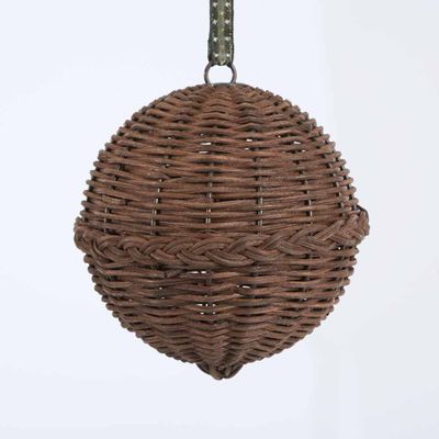 Rattan Bauble Small Chocolate Brown