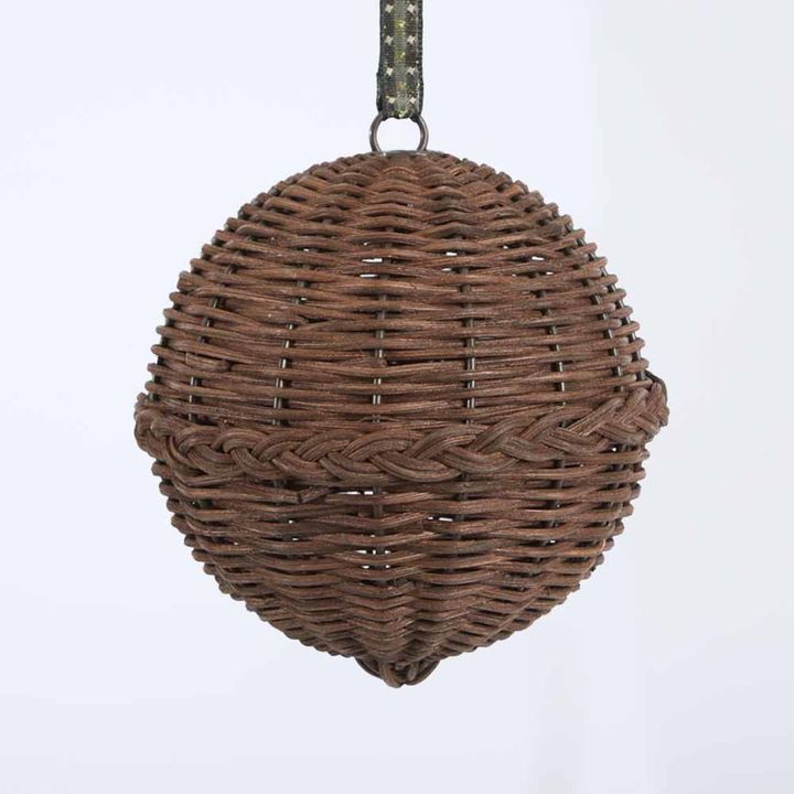 Rattan Bauble Small Chocolate Brown