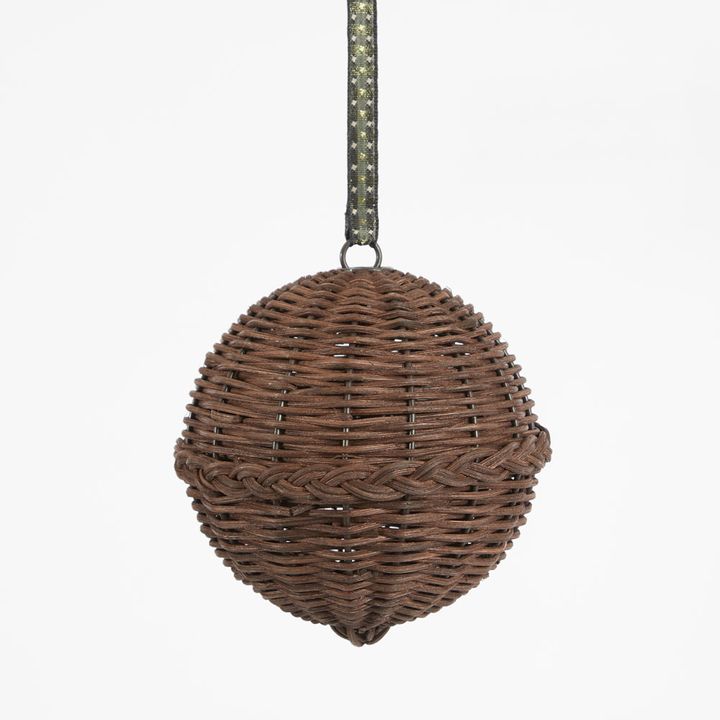 Rattan Bauble Small Chocolate Brown