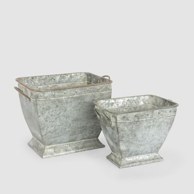 Parterre Zinc Planters Set of 2
