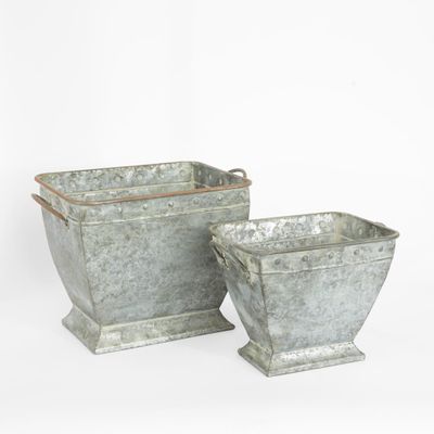Parterre Zinc Planters Set of 2