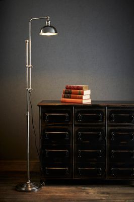 Michigan Floor Lamp Antique Silver