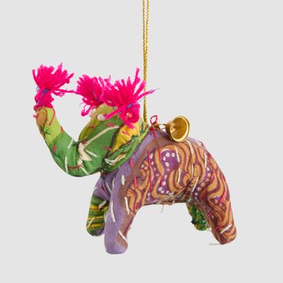 Kantha Elephant With Bell Decoration