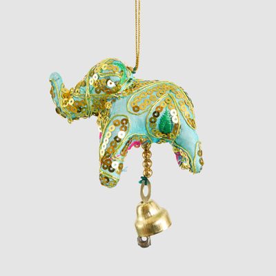 Laila Elephant Decoration Light Blue