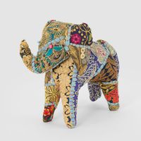 Khambadiya Vibrant Gold Handmade Elephant