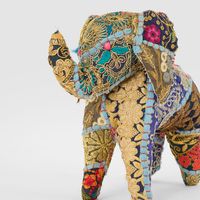 Khambadiya Vibrant Gold Handmade Elephant
