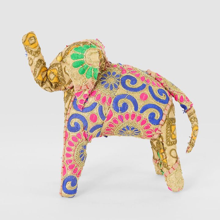 Khambadiya Vibrant Gold Handmade Elephant