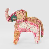 Khambadiya Handmade Elephant Fuchsia