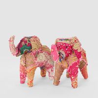 Khambadiya Handmade Elephant Fuchsia